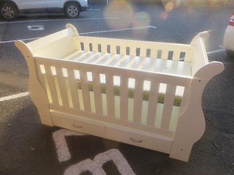 Wooden Sleigh Cot for sale