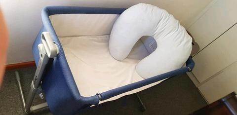 Baby beside me bed & feeding pillow for sale