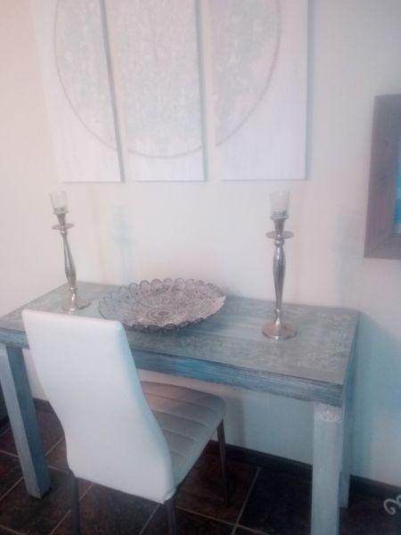 Stunning hallway table/writing desk/server painted by Nostalgia Decor