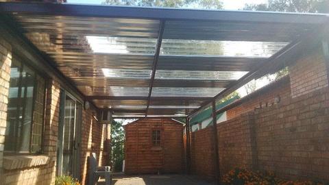 CARPORT NEW STEEL R6500 INSTALLED AND PAINTED