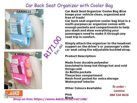 Car Back Seat Organizer with Cooler Bag