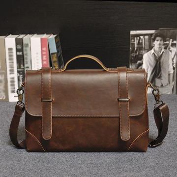 Laptop leather Messenger Briefcase Bag - 12 inch
