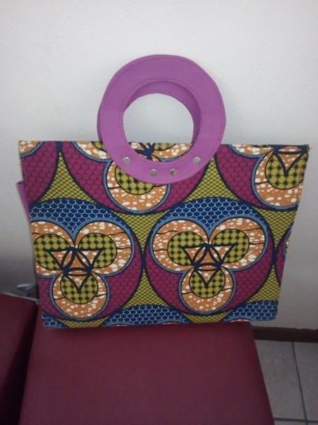 African print material bag. ZAR 350. In good condition