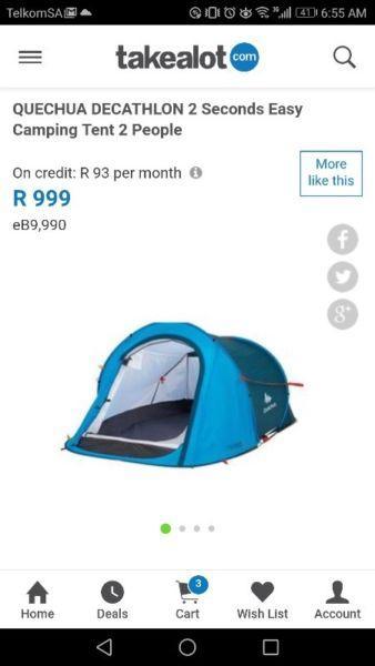 Pop up camp tent