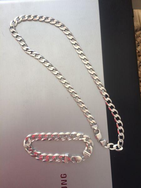 Sterling Silver chain and bracelet