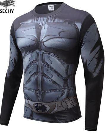 Batman Superhero Long Sleeve- compression shirt fitness, crossfit , long sleeve t shirt