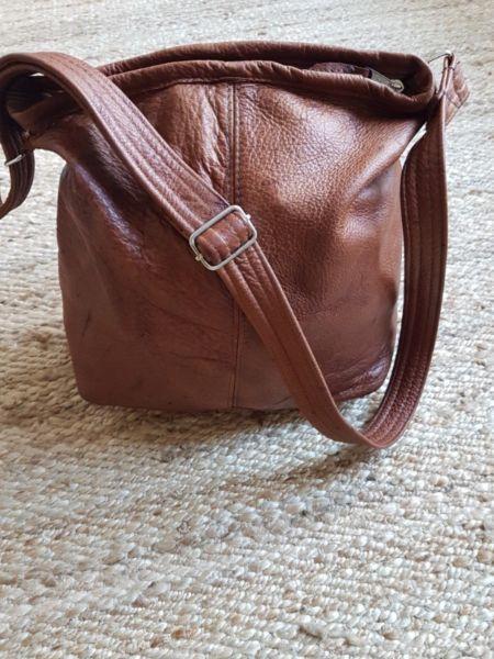 Nappy bag genuine leather