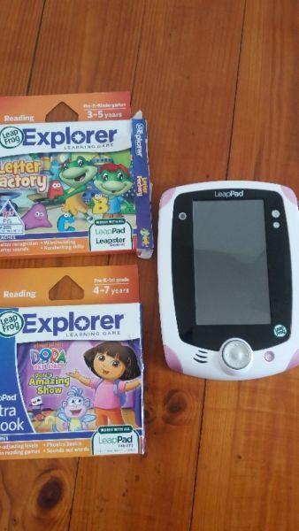 Leap Pad for sale with x2 games
