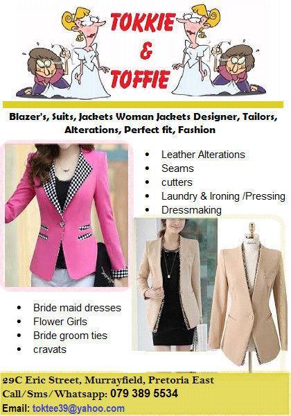 Suits Jackets ,Waist Coats Leather stitching,repairs, designs, cut to size,Alterations