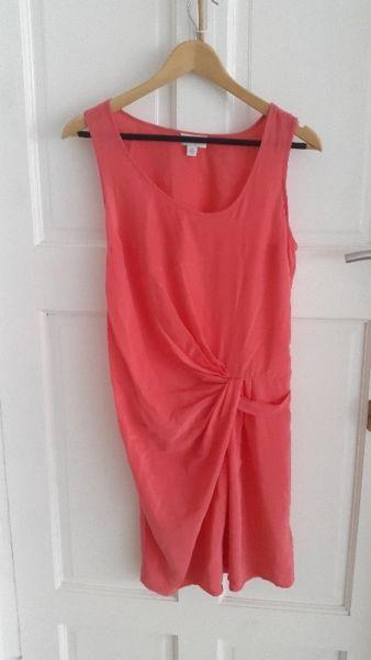 Witchery pink silk dress, size 8