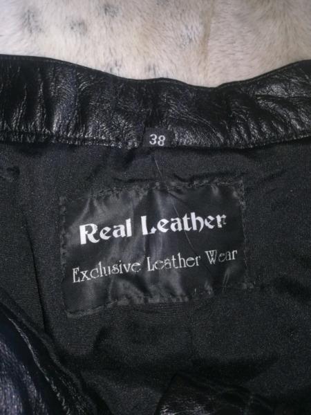 Genuine leather pants