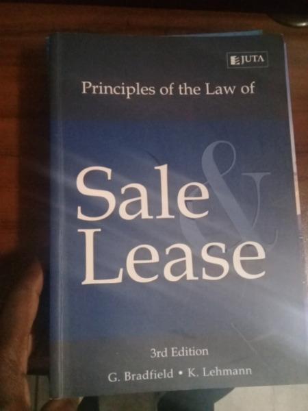 Principles of the Law of Sale and Lease