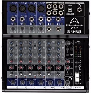 WHARFEDALE 8 CHANNEL MIXER -SL424USB NEW ON SALE while stock last