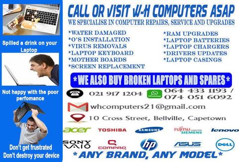 Macbook repairs, services and accessories | W-H Computers Bellville 021 917 1204/064 433 1193
