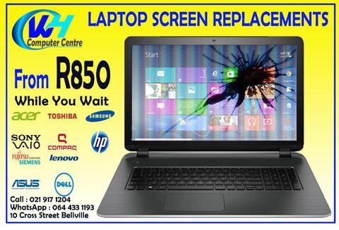 Asus Screen repairs and replacements | While you wait | W-H Computer Center 021 9171 1204