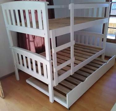 Sturdy solid pine bunk beds