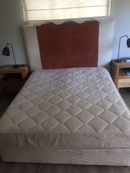 Queen bed and base
