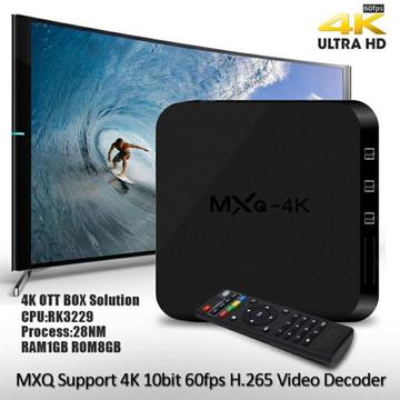 MXQ 4K UHD Android powered Smart TV Box with screen mirror - SPECIAL PRICE FOR THIS WEEK