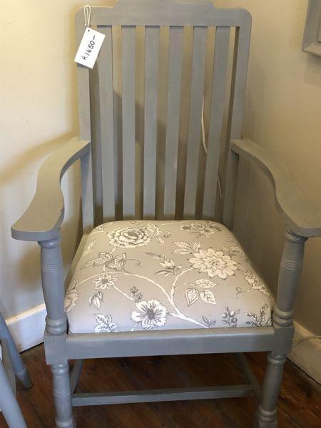 Chair - teak finished in grey