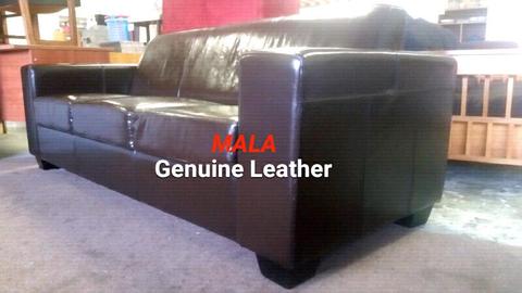 ✔ GENUINE LEATHER Mala 3 Seater Couch
