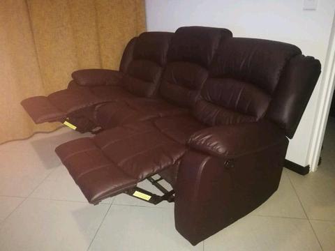 3 seater arm rest Leather feel couch reclining couch
