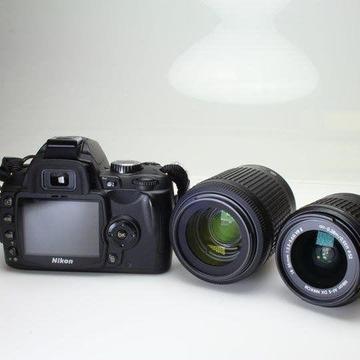 Nikon D60 body with two image stabilizer lenses