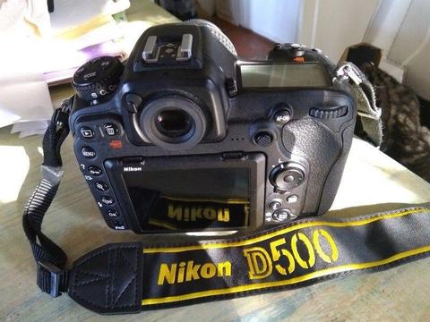 Nikon D500 DSLR, 18-55mm lens, Lexar xqd card