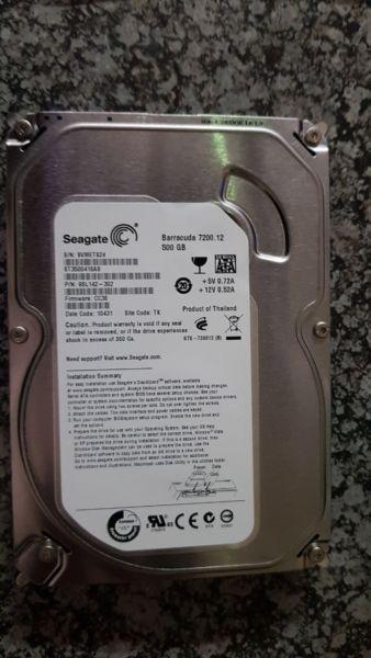Seagate 3.5 500gb hdd