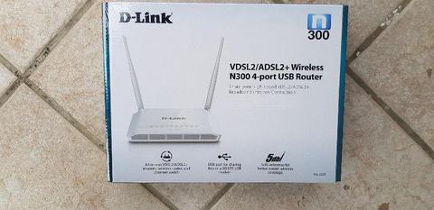 New!! D-Link Wireless N300 ADSL2+/VDSL2 Modem Router DSL-G225