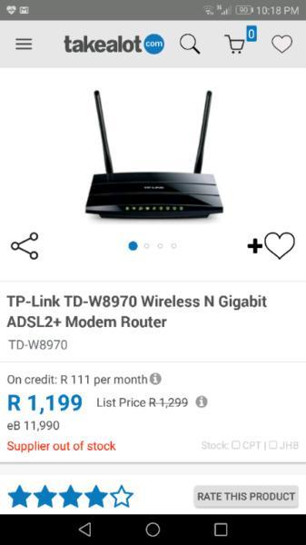 TP-LINK’s TD-W8970 Modem Router