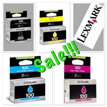 Lexmark 100 Ink Cartridges on Sale!!!