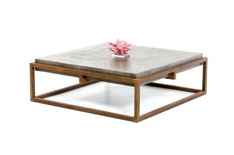 Concrete tables with steel finish
