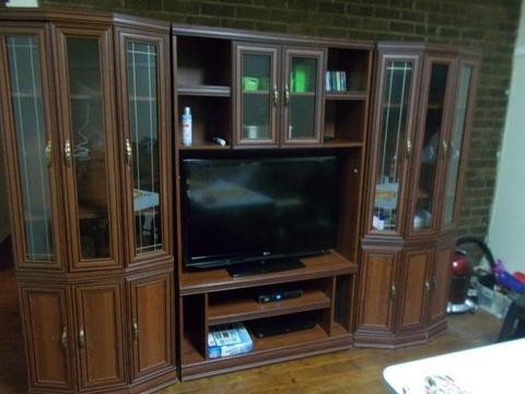 Wall Unit for Flat Screen TV & showcase combined