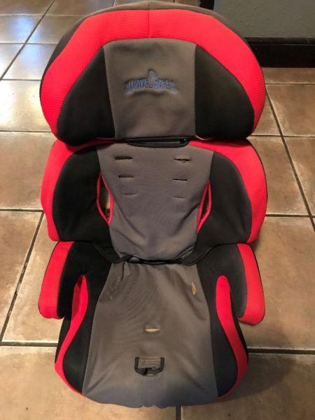 Travel Safe Booster Car Seat with Car Seat Protector