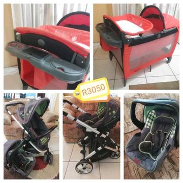 COMBO travel system plus campcot with accessories