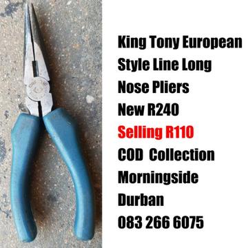 King Tony European Style Line Long Nose Pliers