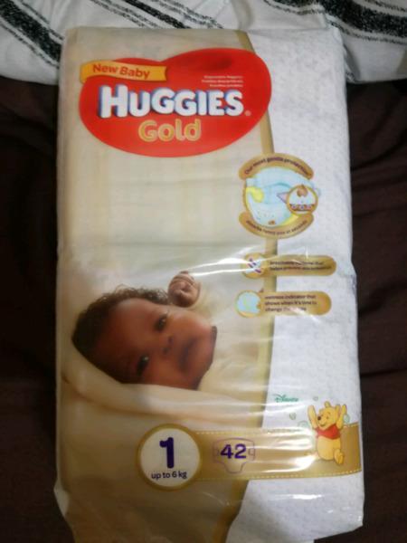 X2 huggies sealed size 1