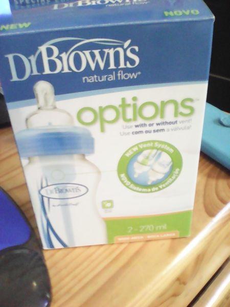 DR BROWN NATURAL FLOW FEEDING BOTTLES