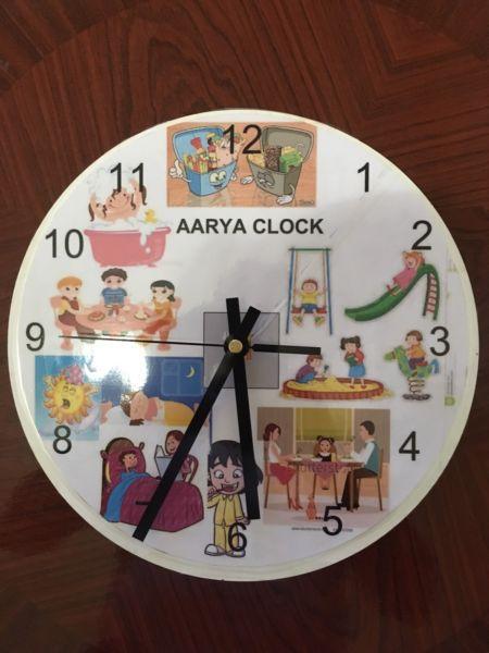 Custom made children's clock new