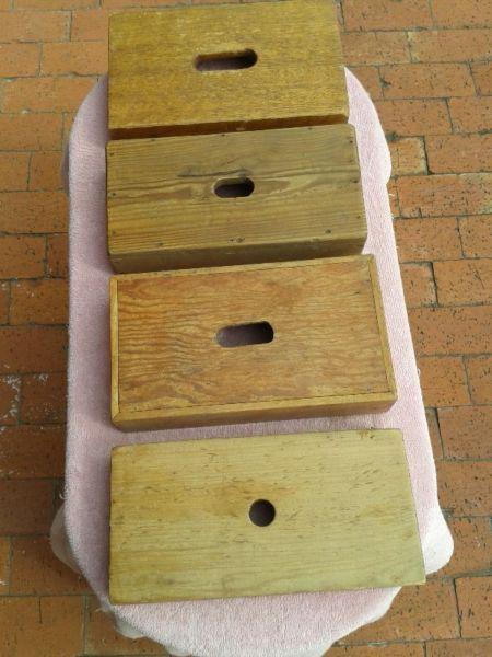 Wooden Prayer Stools [ very old ]