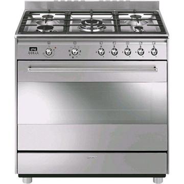 SMEG 5 BURNER GAS/ELEC COOKER - MODEL SSA91MAX9