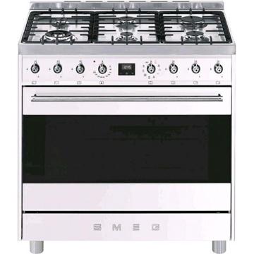 SMEG 6 BURNER GAS/ELEC COOKER - MODEL C9MABSSA9