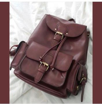 Leather backpack