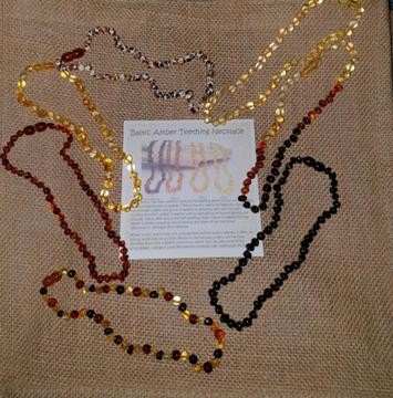 Baltic amber teething necklaces