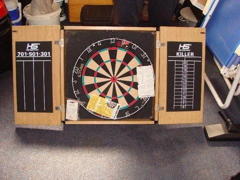 Headstart Dart board and Cabinet for Sale