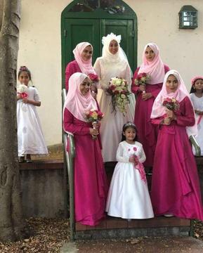 Pink bridesmaid dresses to hire