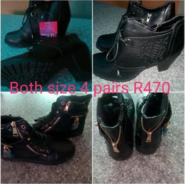 CLEARANCE SALE on size 4 and 5 Boots/heels