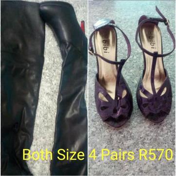 CLEARANCE SALE on size 4 and 5 heels,boots