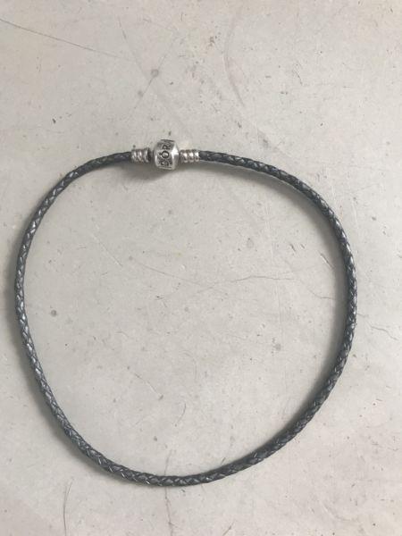 Genuine Pandora double wrap leather bracelet