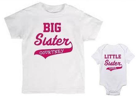 Sister tshirt sets....printed tshirts....custom designs